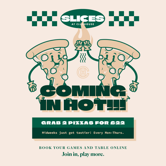 2 PIZZAS FOR £22